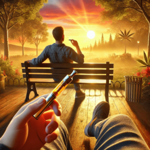 DALL·E 2024-08-22 14.59.02 - A photorealistic image of a person sitting on a park bench
