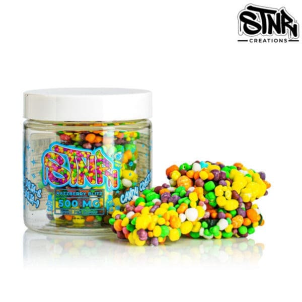 Delta 8 Candy Cluster Gummies Jar from STNR Creations